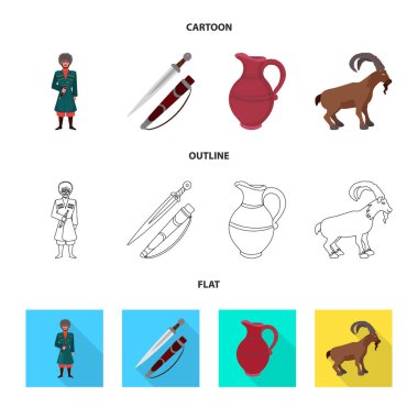 Kültür ve gezi logo yalıtılmış nesne. Web için kültür ve özgünlük hisse senedi simgesi kümesi.