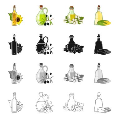 Sağlıklı ve sebze logo vektör tasarımı. Sağlıklı kümesi ve web için tarım hisse senedi simgesi.