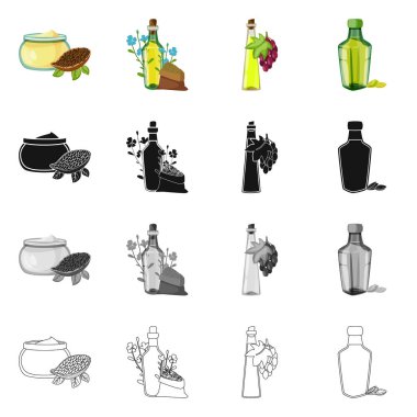 Sağlıklı ve sebze simge vektör Illustration. Sağlıklı kümesi ve web için tarım hisse senedi simgesi.