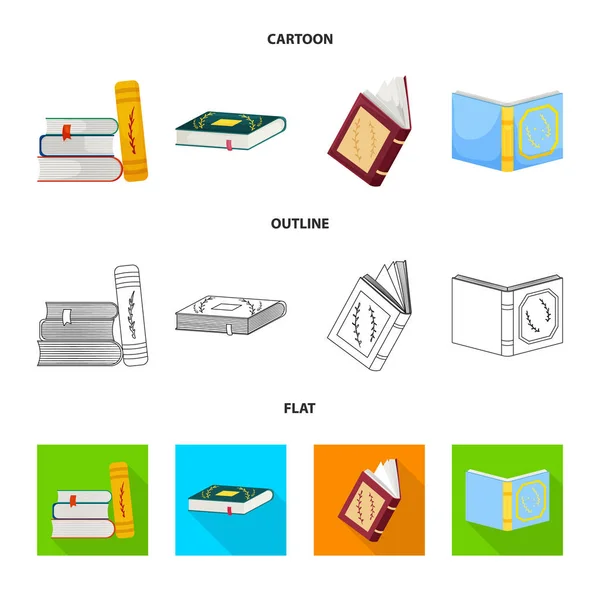 Векторный дизайн обучения и логотипа обложки. Коллекция учебного и книжного магазина символа для интернета . — стоковый вектор