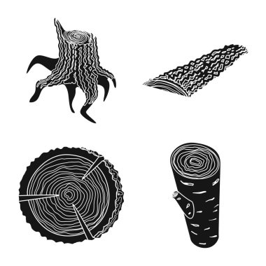 Parke ve inşaat simge vektör tasarımı. Parke ve ahşap stok vektör çizim koleksiyonu.