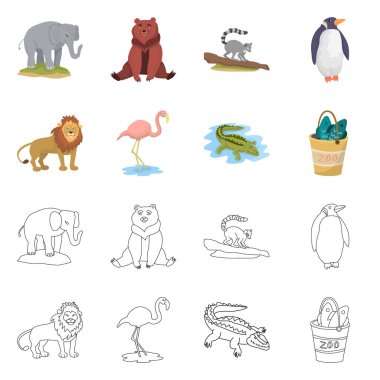 Doğa ve Eğlence logosu yalıtılmış nesne. Web için doğa ve eğlence hisse senedi simgesi kümesi.