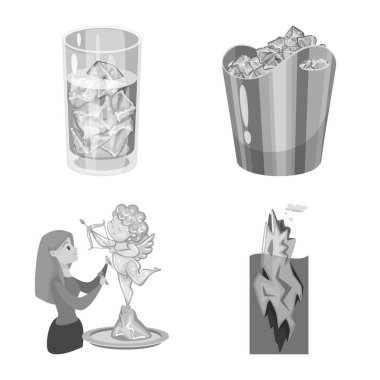 İzole işareti kare ve saflık nesne. Kare ve donmuş hisse senedi vektör çizim kümesi.