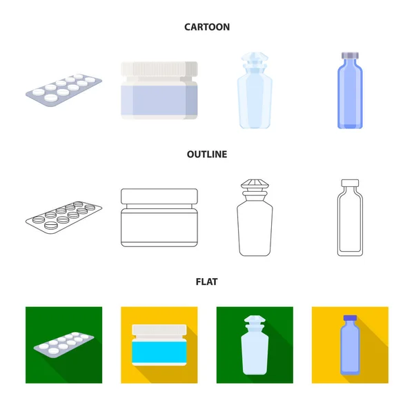 Vectorillustratie van retail- en gezondheidszorg symbool. Set van retail- en Wellness-vector pictogram voor voorraad. — Stockvector