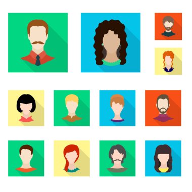 Avatar ve kukla işareti vektör Illustration. Avatar ve şekil hisse senedi simgesi için web topluluğu.