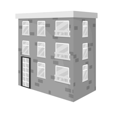 Ev ve konut logo yalıtılmış nesne. Hisse senedi için ev ve daire vektör simge kümesi.