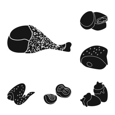 Restoran ve tarım simgesi yalıtılmış nesne. Restoran ve hisse senedi için ham vektör ikon koleksiyonu.