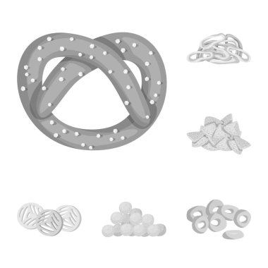 Ürün ve menü logo vektör Illustration. Koleksiyon ürünün ve bar hisse senedi için vektör simgesi.