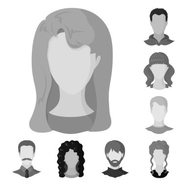 Karakter ve profil logo vektör tasarımı. Karakter ve web için kukla hisse senedi simgesi.