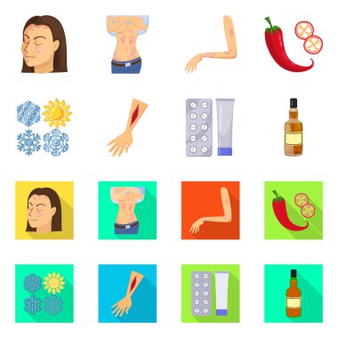 Tıbbi izole nesne ve ağrı sembolü. Sağlık ve hastalık hisse senedi simgesi için web topluluğu.