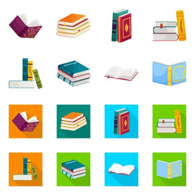 Eğitim ve kapak simge vektör Illustration. Eğitim ve kitabevi hisse senedi vektör çizim koleksiyonu.