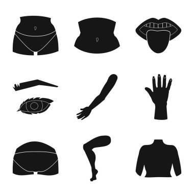 Vücut ve bölümü simge vektör Illustration. Vücut ve anatomi hisse senedi simgesi için web topluluğu.