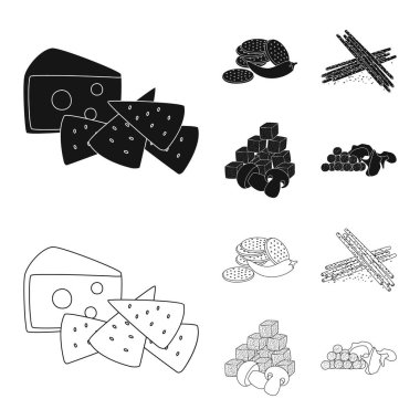 Tat ve daiç logo vektör tasarımı. Tat ve web için organik hisse senedi simgesi toplama.