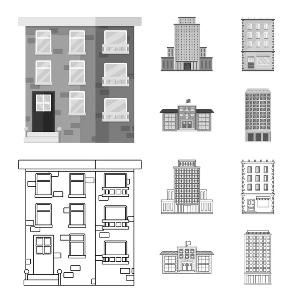 Objeto aislado de símbolo municipal y central. Conjunto de símbolos municipales y patrimoniales para web . — Archivo Imágenes Vectoriales