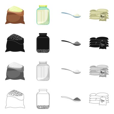 Kırpma ve ekolojik logo yalıtılmış nesne. Kırpma ve web için hisse senedi simgesi yemek koleksiyonu.