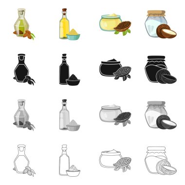 Sağlıklı ve sebze simge vektör Illustration. Sağlıklı topluluğu ve hisse senedi için tarım vektör simgesi.