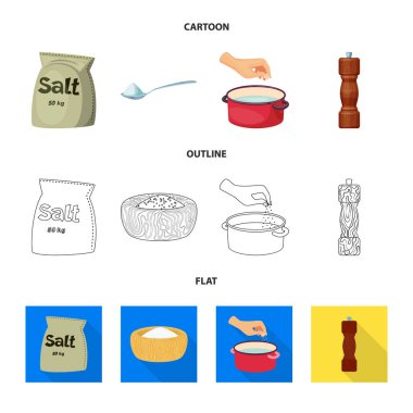 Pişirme ve deniz logo vektör Illustration. Pişirme ve pişirme hisse senedi vektör çizim seti.