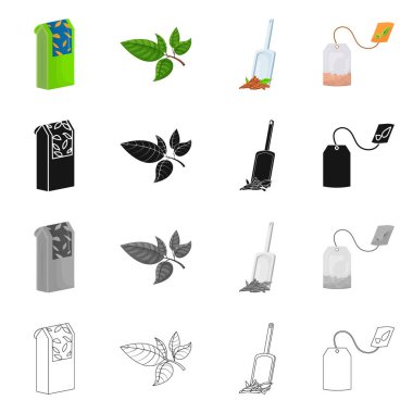 Sağlıklı ve çiçek logo vektör tasarımı. Web için sağlıklı ve degrade hisse senedi simgesi kümesi.