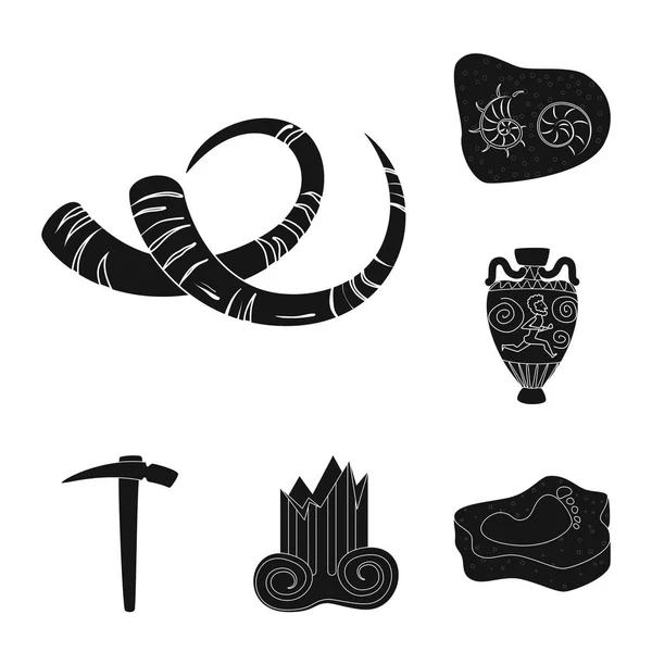 Diseño vectorial del logotipo del museo y atributos. Colección de museo y vector histórico icono para stock . — Vector de stock