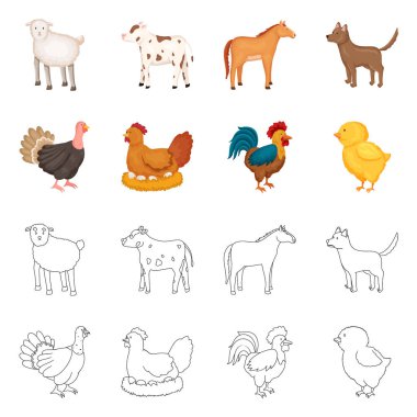 Üreme ve mutfak simge vektör tasarımı. Set ıslahının ve organik stok vektör çizim.