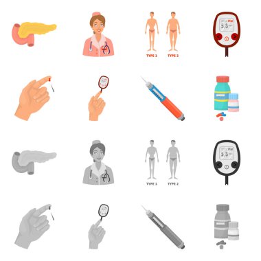 Diyet ve tedavi logo vektör tasarımı. Diyet ve ilaç hisse senedi simgesi için web topluluğu.