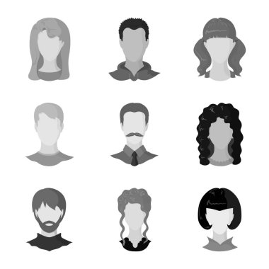 Karakter ve profil logo vektör Illustration. Karakter ve kukla hisse senedi vektör çizim.