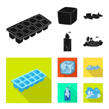 Doku ve donmuş logo yalıtılmış nesne. Doku ve hisse senedi için şeffaf vektör ikon koleksiyonu.