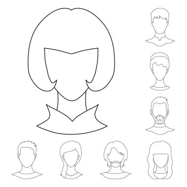 Professional vektör tasarımı ve fotoğraf oturum açın. Profil stok vektör çizim ve profesyonel kümesi.