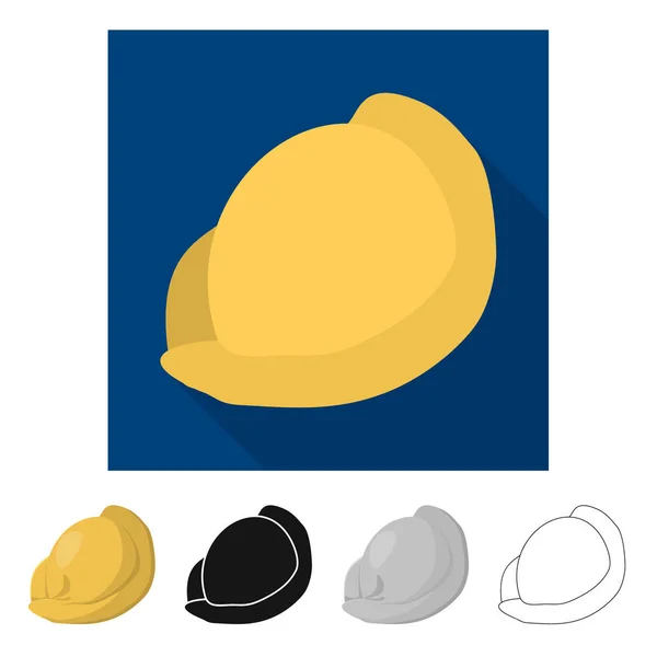 Objeto aislado de ravioles y logotipo pierogi. Colección de ravioles y pelmeni vector icono para stock . — Vector de stock