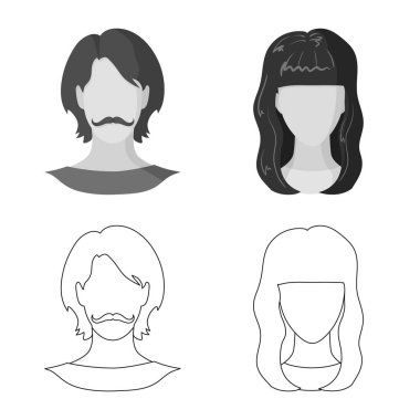 Profesyonel ve fotoğraf simge vektör Illustration. Profesyonel kümesi ve hisse senedi için profil vektör simgesi.