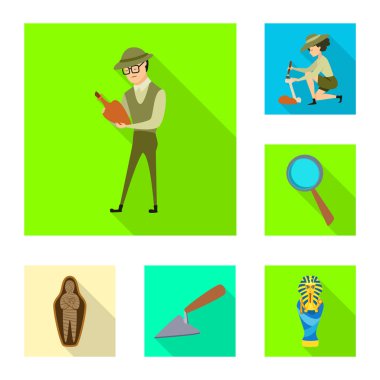 Hikaye ve bileşen sembolü yalıtılmış nesne. Web için hikaye ve öznitelikleri hisse senedi simgesi kümesi.