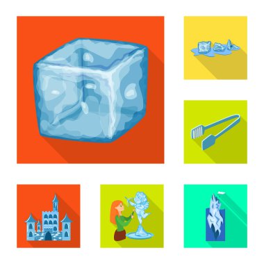 Doku ve donmuş simge vektör tasarımı. Doku ve hisse senedi için şeffaf vektör simge kümesi.