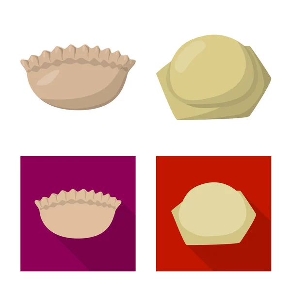 Objeto aislado de productos e icono de la cocina. Colección de productos y aperitivo icono vectorial para stock . — Vector de stock