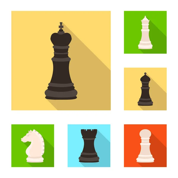 Isolated object of checkmate and thin sign. Collection of checkmate and target vector icon for stock. — Stock Vector