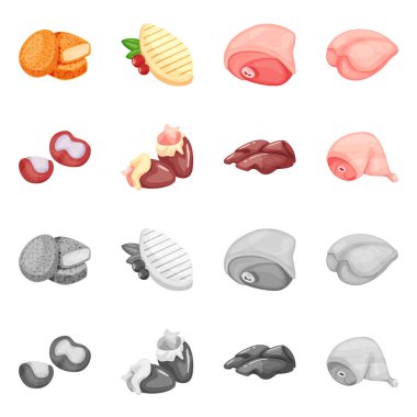 Ürün ve kümes hayvanları simge vektör Illustration. Ürün ve tarım hisse senedi simgesi için web topluluğu.