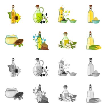 Sağlıklı ve sebze işareti vektör tasarımı. Sağlıklı kümesi ve web için tarım hisse senedi simgesi.