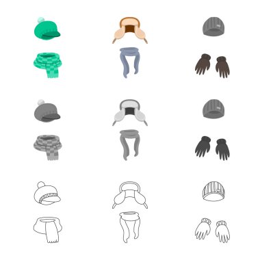 Giysi ve doku yalıtılmış nesne sembol. Giysi koleksiyonu ve web için hava durumu hisse senedi simgesi.