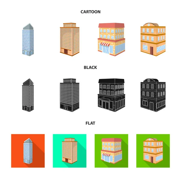 건설 및 건축 아이콘의 고립 된 개체입니다. 건설 및 부동산 주식 벡터 일러스트 레이 션의 설정. — 스톡 벡터