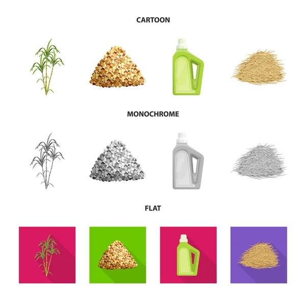 Projeto vetorial de fazenda e símbolo de agricultura. Conjunto de ilustração vetorial de estoque de fazenda e tecnologia . —  Vetores de Stock