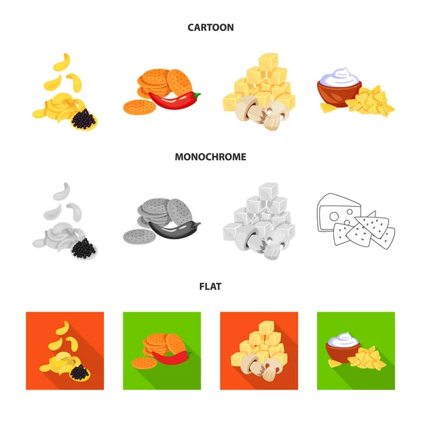 Design vetorial de sabor e ícone seasonin. Conjunto de sabor e símbolo de estoque orgânico para web . —  Vetores de Stock