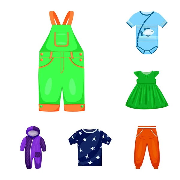 Vektor-Design des Baby- und Kinderlogos. Set von Baby- und Kindervektorsymbolen für Aktien. — Stockvektor