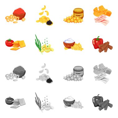 Tat ve daiç logo vektör Illustration. Tat ve web için organik hisse senedi simgesi toplama.