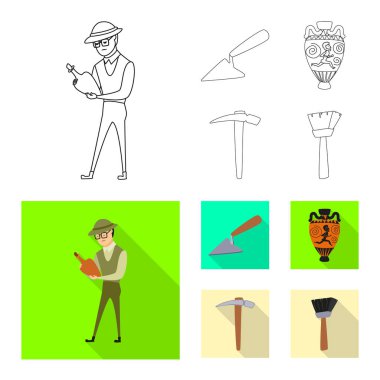 Hikaye ve öğeleri işareti vektör Illustration. Hikaye ve öznitelikleri hisse senedi vektör çizim topluluğu.