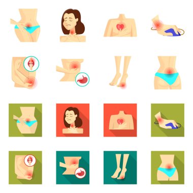 Hastane ve işleme logo vektör çizimi. Hastane ve yardım hisse senedi vektör çizim topluluğu.