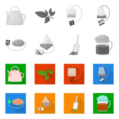 Sağlıklı ve çiçek işareti vektör tasarımı. Sağlıklı ve degrade hisse senedi vektör çizim seti.