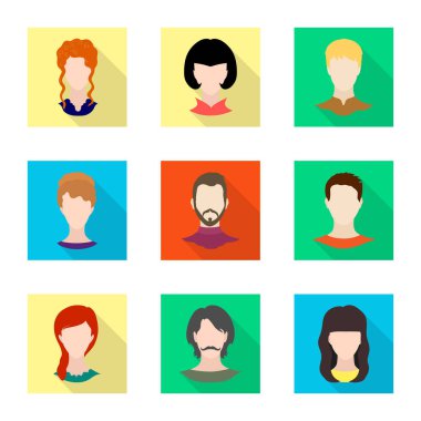 Avatar ve kukla logo vektör Illustration. Dizi avatar ve şekil hisse senedi vektör çizim.