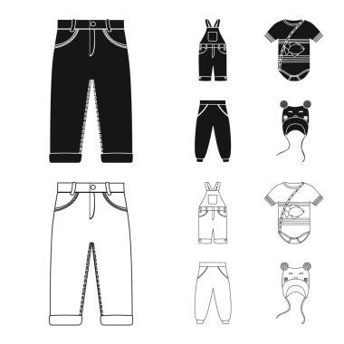 Moda ve giysi logo vektör Illustration. Moda ve pamuk hisse senedi simgesi için web topluluğu.