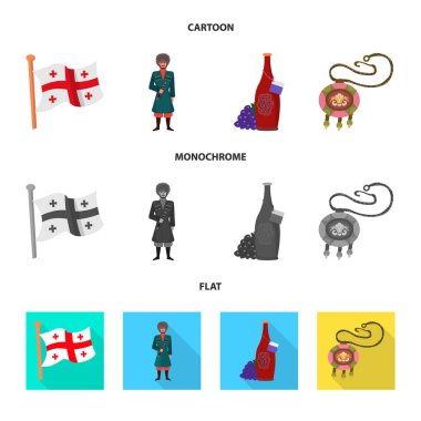 Yalıtılmış nesne kültür ve gezi simgesi. Kültür ve özgünlük hisse senedi vektör çizim topluluğu.