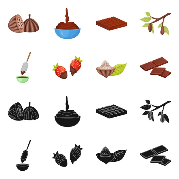 Diseño vectorial de comida y símbolo delicioso. Conjunto de comida y símbolo de stock marrón para web . — Vector de stock