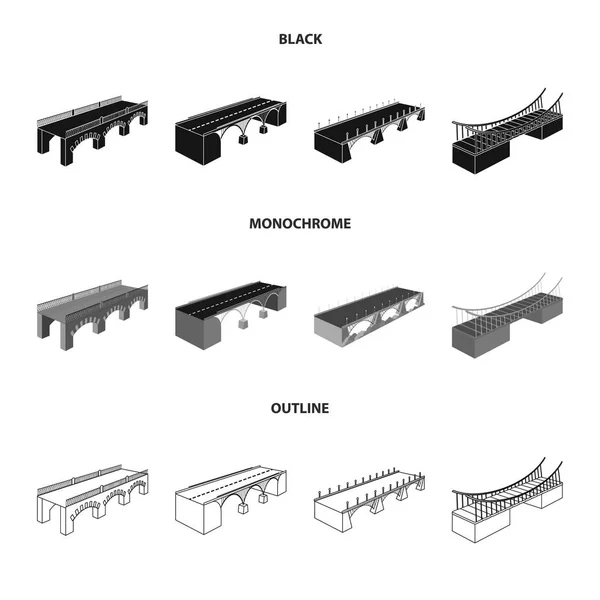 Vector ontwerp van pictogram verbinding en ontwerp. Collectie van verbinding en kant aandelensymbool voor web. — Stockvector